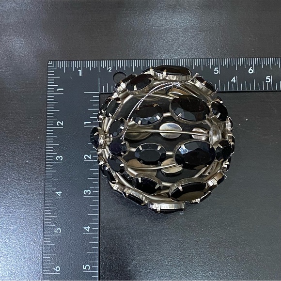 2 pcs Black Rhinestones Caged Ornate Christmas Tree Ornament - Picture 9 of 14